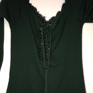 Green long sleeve dress